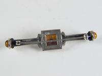 Victorian 925 Silver & Amber Bar Brooch (2 of 6) Victorian 925 Silver & Amber Bar Brooch (2 of 6)