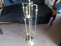 Very Nice Brass Fireside Set of Tools on Stand. Edwardian (5 of 6) Very Nice Brass Fireside Set of Tools on Stand. Edwardian (5 of 6)