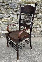 Antique American Armchair with Steamed Bentwood Arms (9 of 14) Antique American Armchair with Steamed Bentwood Arms (9 of 14)
