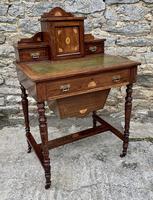 Antique Rosewood Inlaid Writing Desk (17 of 19) Antique Rosewood Inlaid Writing Desk (17 of 19)