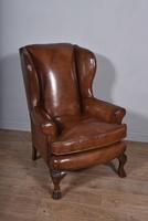 Antique Leather Wing Chair (5 of 6) Antique Leather Wing Chair (5 of 6)
