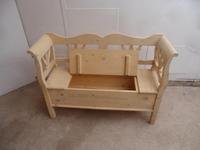 Tulip 2 Seater Antique Pine Hall / Kitchen Box / Settle / Bench to wax / paint (2 of 9) Tulip 2 Seater Antique Pine Hall / Kitchen Box / Settle / Bench to wax / paint (2 of 9)