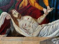 Superb 19th Century Old Master Biblical Jesus Religious Oil Painting - Gothic Oak Frame (10 of 14) Superb 19th Century Old Master Biblical Jesus Religious Oil Painting - Gothic Oak Frame (10 of 14)