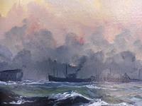 Oil on Board Battle on the Ocean Wave Listed Artist Dion Pears (3 of 12) Oil on Board Battle on the Ocean Wave Listed Artist Dion Pears (3 of 12)