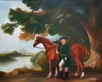 Lovely Large Primitive School Rococo Framed Oil Portrait Painting Horse & Rider (3 of 13) Lovely Large Primitive School Rococo Framed Oil Portrait Painting Horse & Rider (3 of 13)