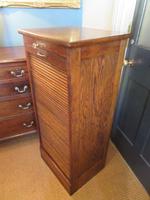 Edwardian Oak Tambour Front Filing Cabinet (7 of 8) Edwardian Oak Tambour Front Filing Cabinet (7 of 8)