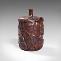 Small Antique Lidded Pot, Oriental, Chinese Elm, Carved Treen, Victorian, C.1900 (2 of 12) Small Antique Lidded Pot, Oriental, Chinese Elm, Carved Treen, Victorian, C.1900 (2 of 12)