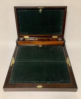 Superb Antique Rosewood Brass Inlaid Writing Slope Box with Double Hinge (5 of 12) Superb Antique Rosewood Brass Inlaid Writing Slope Box with Double Hinge (5 of 12)