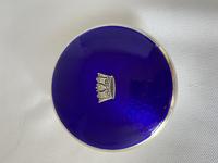 Stunning Blue Guilloche Enamel on Silver Glass Jar c.1930 (7 of 7) Stunning Blue Guilloche Enamel on Silver Glass Jar c.1930 (7 of 7)