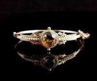 Antique Victorian Citrine & Pearl Bangle, 9ct Gold (2 of 14) Antique Victorian Citrine & Pearl Bangle, 9ct Gold (2 of 14)