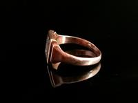 Antique 9ct Rose Gold Signet Ring, Initial M, Silver (6 of 10) Antique 9ct Rose Gold Signet Ring, Initial M, Silver (6 of 10)