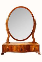 George III Mahogany Oval Dressing Table Mirror (1 of 4)