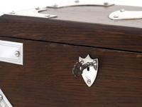 Late Victorian Oak and Silver Plate Rectangular Two Compartment Tea Caddy (4 of 8) Late Victorian Oak and Silver Plate Rectangular Two Compartment Tea Caddy (4 of 8)
