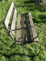 Old Weathered Oak and Iron 6 Bar Garden Bench (2 of 6) Old Weathered Oak and Iron 6 Bar Garden Bench (2 of 6)