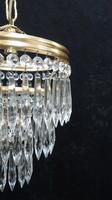 Italian Art Deco Three Tier Crystal Glass Chandelier 1930s (4 of 6) Italian Art Deco Three Tier Crystal Glass Chandelier 1930s (4 of 6)