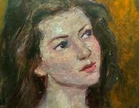 Wonderful Vintage Oil Portrait Painting of Italian Beauty from Maddalena (8 of 10) Wonderful Vintage Oil Portrait Painting of Italian Beauty from Maddalena (8 of 10)