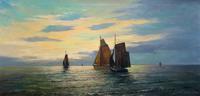 Andries Debeuf Flemish, Stunning Large Moonlit Seascape Oil Painting (2 of 13) Andries Debeuf Flemish, Stunning Large Moonlit Seascape Oil Painting (2 of 13)