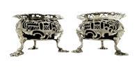 Pair of Antique Victorian Sterling Silver 'Oriental Heads' Salts 1840 (9 of 10) Pair of Antique Victorian Sterling Silver 'Oriental Heads' Salts 1840 (9 of 10)