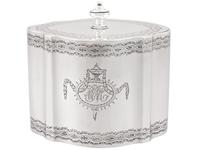 Sterling Silver Locking Tea Caddy - Antique George III 1782 (4 of 12) Sterling Silver Locking Tea Caddy - Antique George III 1782 (4 of 12)