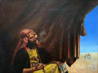 Beautiful Original 19thc Portrait Oil Painting of Smoking Arabian Gentleman (11 of 13) Beautiful Original 19thc Portrait Oil Painting of Smoking Arabian Gentleman (11 of 13)