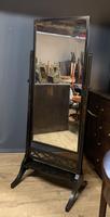 Black Lacquered Chinoiserie Edwardian Cheval Dressing Mirror (5 of 12) Black Lacquered Chinoiserie Edwardian Cheval Dressing Mirror (5 of 12)
