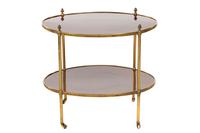 Edwardian Brass & Mahogany Oval 2 Tier Etagere Acorn Finial (6 of 7) Edwardian Brass & Mahogany Oval 2 Tier Etagere Acorn Finial (6 of 7)