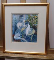Watercolour Nude with Cat Listed Artist James Gorman (13 of 14) Watercolour Nude with Cat Listed Artist James Gorman (13 of 14)