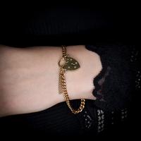 Vintage Heart Padlock Fancy Curb 9ct 9K Gold Bracelet 6" (11 of 11) Vintage Heart Padlock Fancy Curb 9ct 9K Gold Bracelet 6" (11 of 11)
