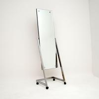 Vintage Chrome Floor Mirror by Durlston Designs