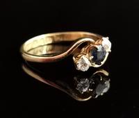 Antique Diamond & Sapphire Crossover Ring, 18ct Gold (9 of 12) Antique Diamond & Sapphire Crossover Ring, 18ct Gold (9 of 12)