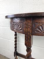 Antique Carved Oak Demi Lune Hall Table (6 of 10) Antique Carved Oak Demi Lune Hall Table (6 of 10)