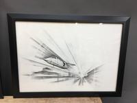 Pair 1950/60's Aeronautical Sketches, Signed (7 of 8) Pair 1950/60's Aeronautical Sketches, Signed (7 of 8)