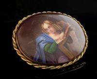 Antique Porcelain Portrait Brooch, 19th Century (4 of 8) Antique Porcelain Portrait Brooch, 19th Century (4 of 8)