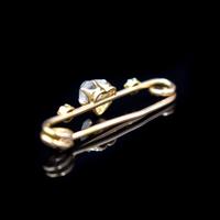 Antique Moonstone Heart and Sapphire 9ct 9K Gold Bar Brooch Pin (5 of 9) Antique Moonstone Heart and Sapphire 9ct 9K Gold Bar Brooch Pin (5 of 9)