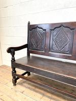 Antique Carved Oak Settle Bench (5 of 10) Antique Carved Oak Settle Bench (5 of 10)