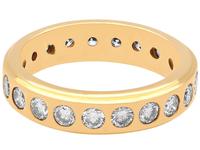 1.76ct Diamond & 18ct Yellow Gold Full Eternity Ring - Vintage c.1960 (3 of 9) 1.76ct Diamond & 18ct Yellow Gold Full Eternity Ring - Vintage c.1960 (3 of 9)