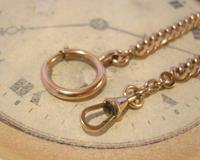 Antique Pocket Watch Chain 1890s French Victorian 14ct Rose Gold Filled Albert (7 of 12) Antique Pocket Watch Chain 1890s French Victorian 14ct Rose Gold Filled Albert (7 of 12)