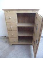 Quality 4 Drawer 1 Door Antique Pine Kitchen / Storage Cupboard to Wax/Paint (2 of 11) Quality 4 Drawer 1 Door Antique Pine Kitchen / Storage Cupboard to Wax/Paint (2 of 11)