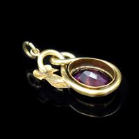 Antique Amethyst Paste Oval Rolled Gold Ivy Leaf Pendant (6 of 9) Antique Amethyst Paste Oval Rolled Gold Ivy Leaf Pendant (6 of 9)