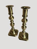 Unusual Pair of Antique Brass Candlesticks (10 of 12) Unusual Pair of Antique Brass Candlesticks (10 of 12)