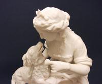 Superb English Parianware Group of a Young Lady Feeding Her Dog a Biscuit, c.1870 (9 of 12) Superb English Parianware Group of a Young Lady Feeding Her Dog a Biscuit, c.1870 (9 of 12)