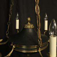 French Gilded Brass Empire 6 Light Antique Chandelier (6 of 10) French Gilded Brass Empire 6 Light Antique Chandelier (6 of 10)