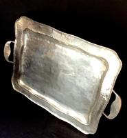 Arts and Crafts Planished Silver Plate Butlers Tray (2 of 4) Arts and Crafts Planished Silver Plate Butlers Tray (2 of 4)