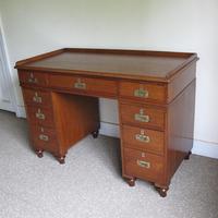 Teak Pedestal Desk (2 of 10) Teak Pedestal Desk (2 of 10)