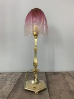 Edwardian Brass Table Lamp With Etched Shade (5 of 10) Edwardian Brass Table Lamp With Etched Shade (5 of 10)