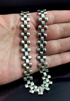 Antique Victorian Silver Collar Necklace, Brick Link (2 of 12) Antique Victorian Silver Collar Necklace, Brick Link (2 of 12)