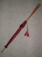 Vintage Hand Carved Handled Umbrella With Burgundy Canopy & Tassel (11 of 13) Vintage Hand Carved Handled Umbrella With Burgundy Canopy & Tassel (11 of 13)