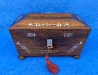 William IV Rosewood, Mother of Pearl Inlaid Twin Tea Caddy (7 of 8) William IV Rosewood, Mother of Pearl Inlaid Twin Tea Caddy (7 of 8)