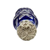 Antique Victorian Silver & Blue Overlay Glass Perfume / Scent Bottle c.1890 (3 of 8) Antique Victorian Silver & Blue Overlay Glass Perfume / Scent Bottle c.1890 (3 of 8)