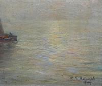 W. H. Renwick Small Edwardian Moonlit Sailing Seascape Oil Painting (9 of 11) W. H. Renwick Small Edwardian Moonlit Sailing Seascape Oil Painting (9 of 11)